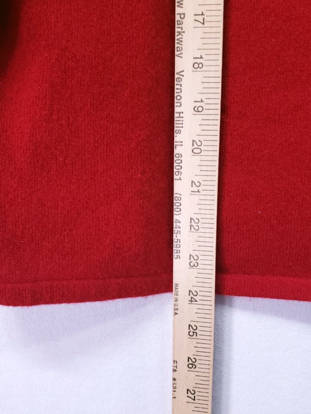 Charter Club 2 Ply 100% Cashmere Sweater Size XL Pullover Turtleneck Red Preppy - Picture 5 of 12